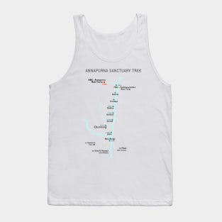 Annapurna Base Camp Trek Map Tank Top